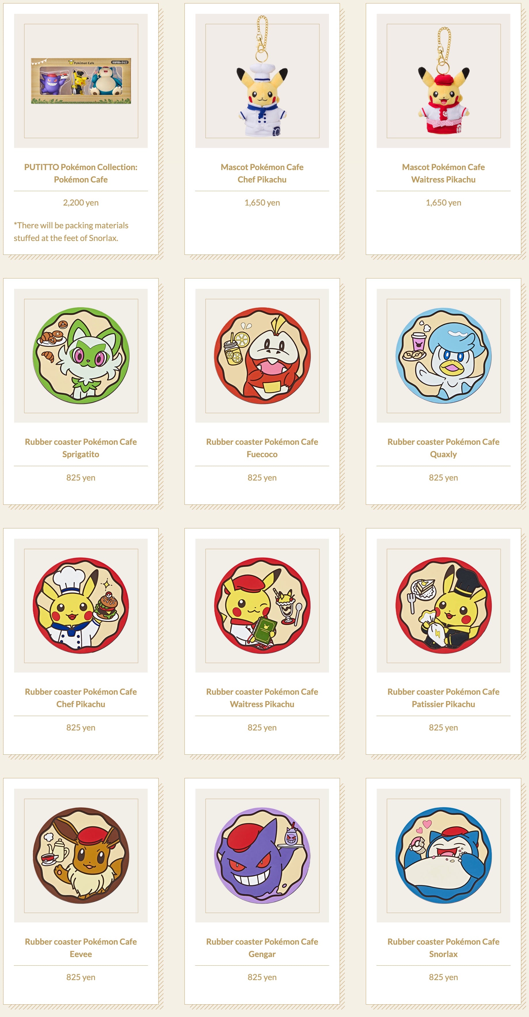 Pokémon Café Special Items